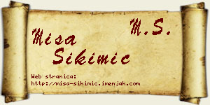 Miša Sikimić vizit kartica
